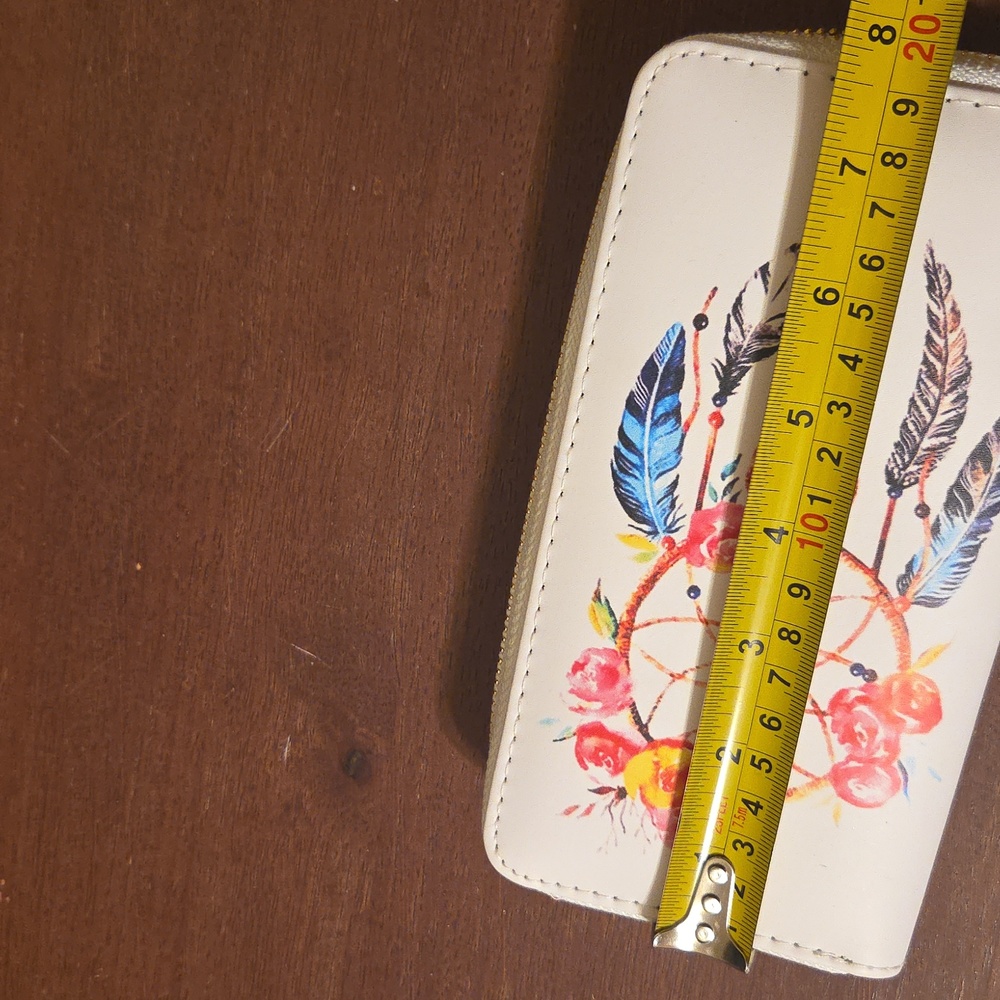 White Floral Dreamcatcher Zip Wallet - Picture 5 of 6